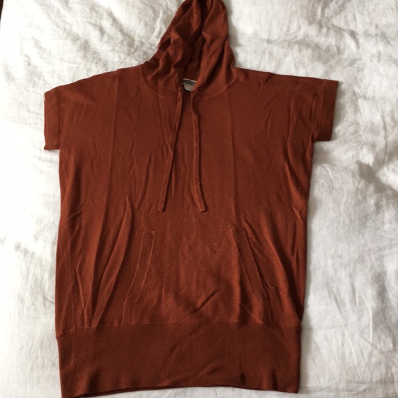 J.Crew Cashmere Short Sleeved Pullover Hoodie - Picture 1 of 7